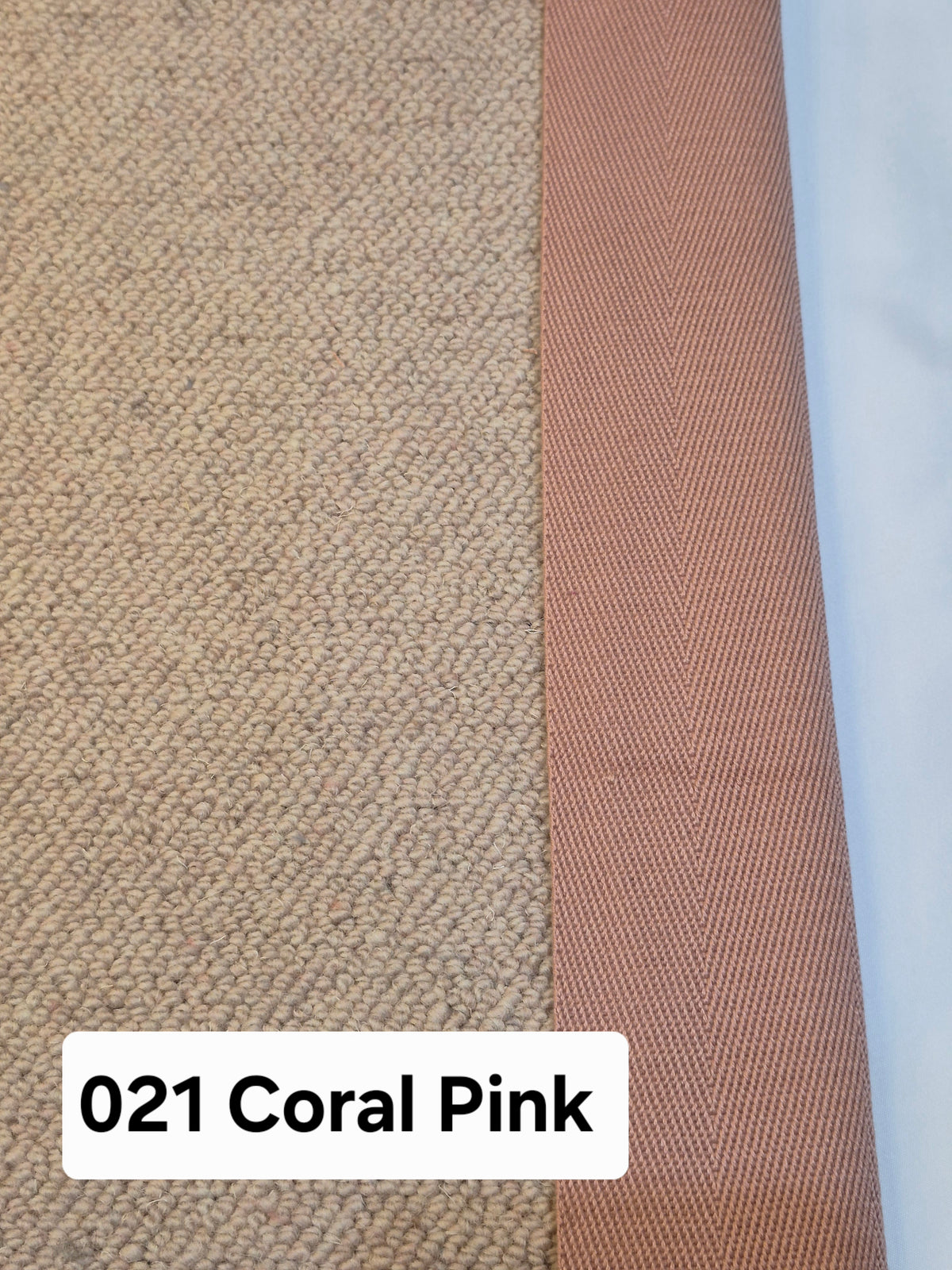 021 Coral Pink Tape - CJ Carpet Binding Stock Collection