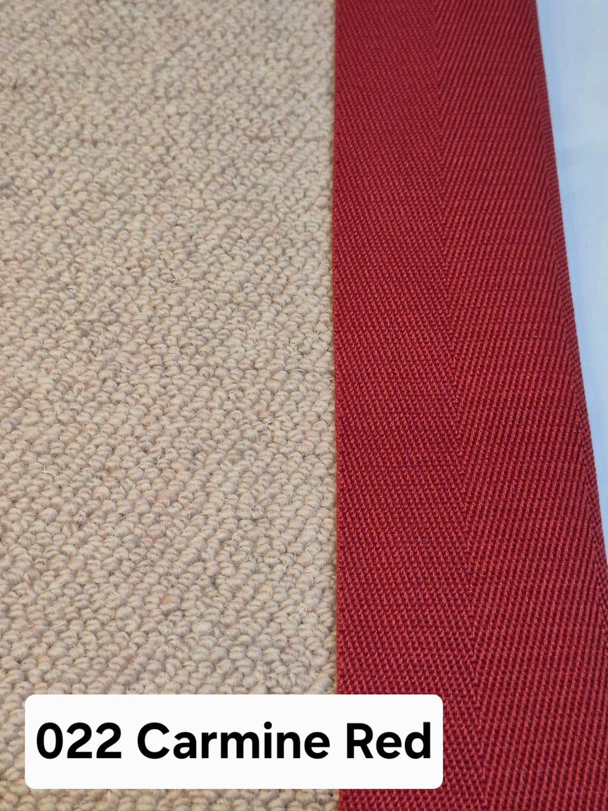 022 Carmine Red Tape - CJ Carpet Binding Stock Collection
