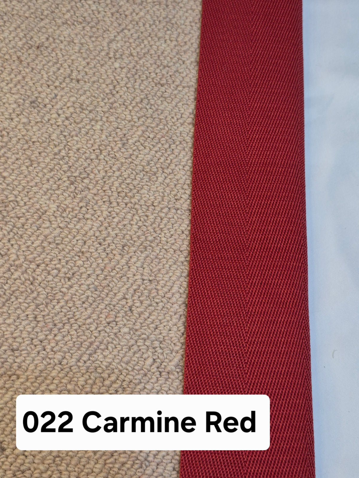 022 Carmine Red Tape - CJ Carpet Binding Stock Collection