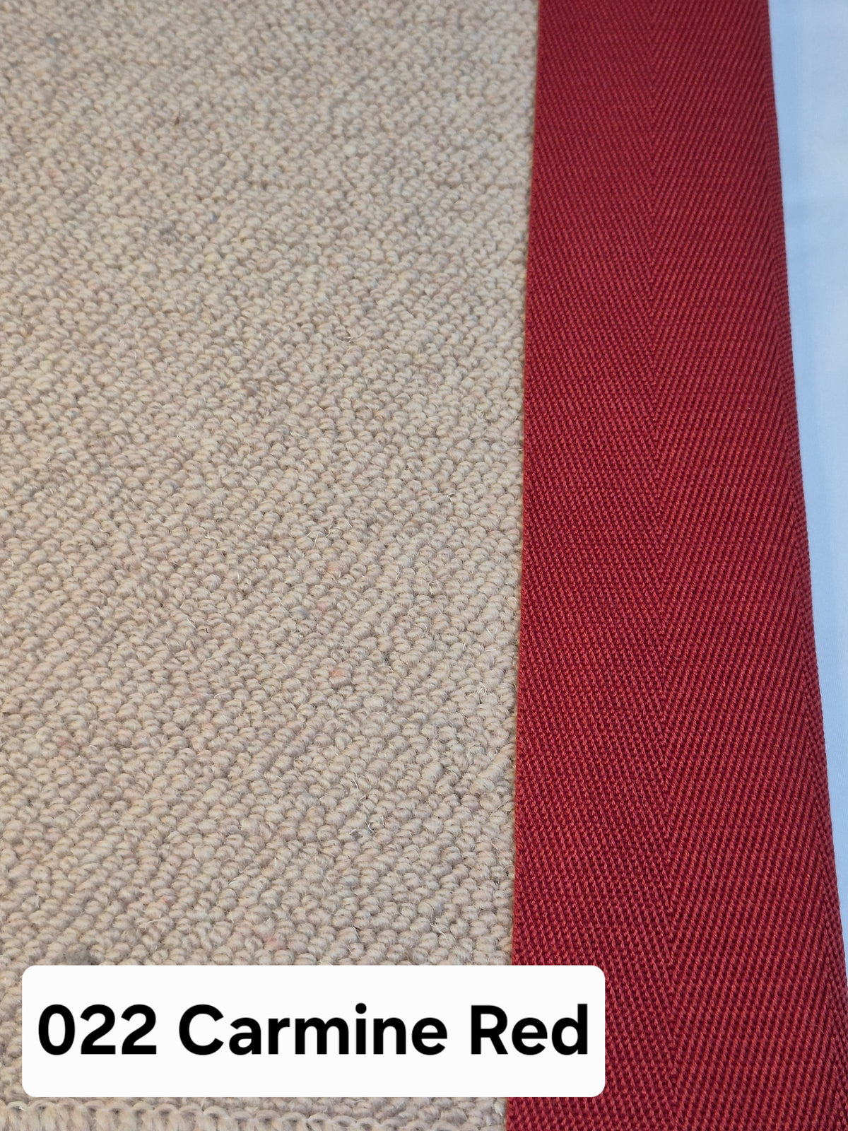 022 Carmine Red Tape - CJ Carpet Binding Stock Collection