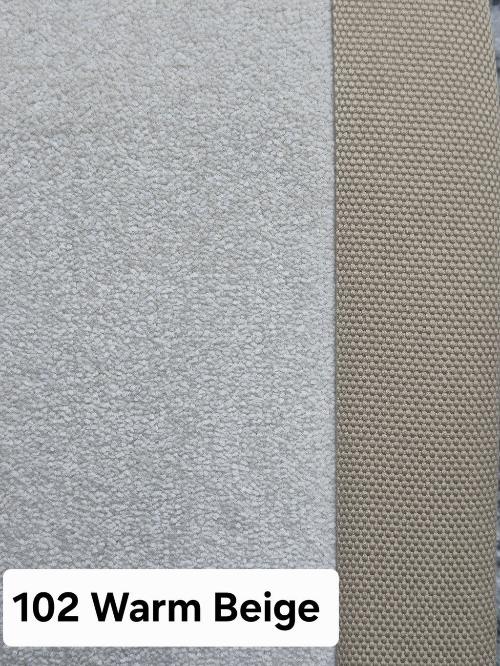 102 Warm Beige- CJ Carpet Binding Plain Stock Collection