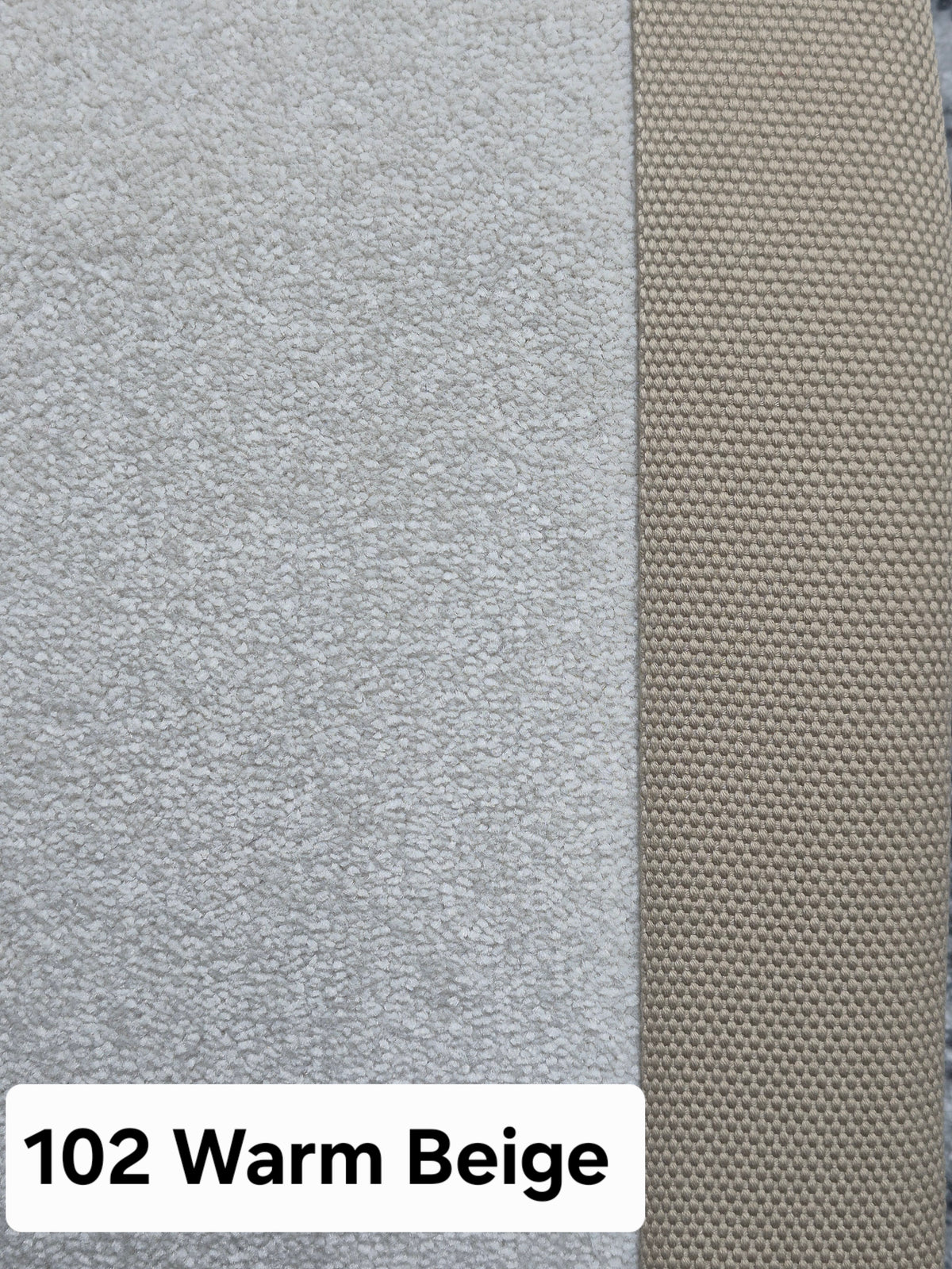 102 Warm Beige- CJ Carpet Binding Plain Stock Collection