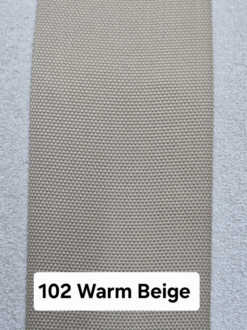 102 Warm Beige- CJ Carpet Binding Plain Stock Collection