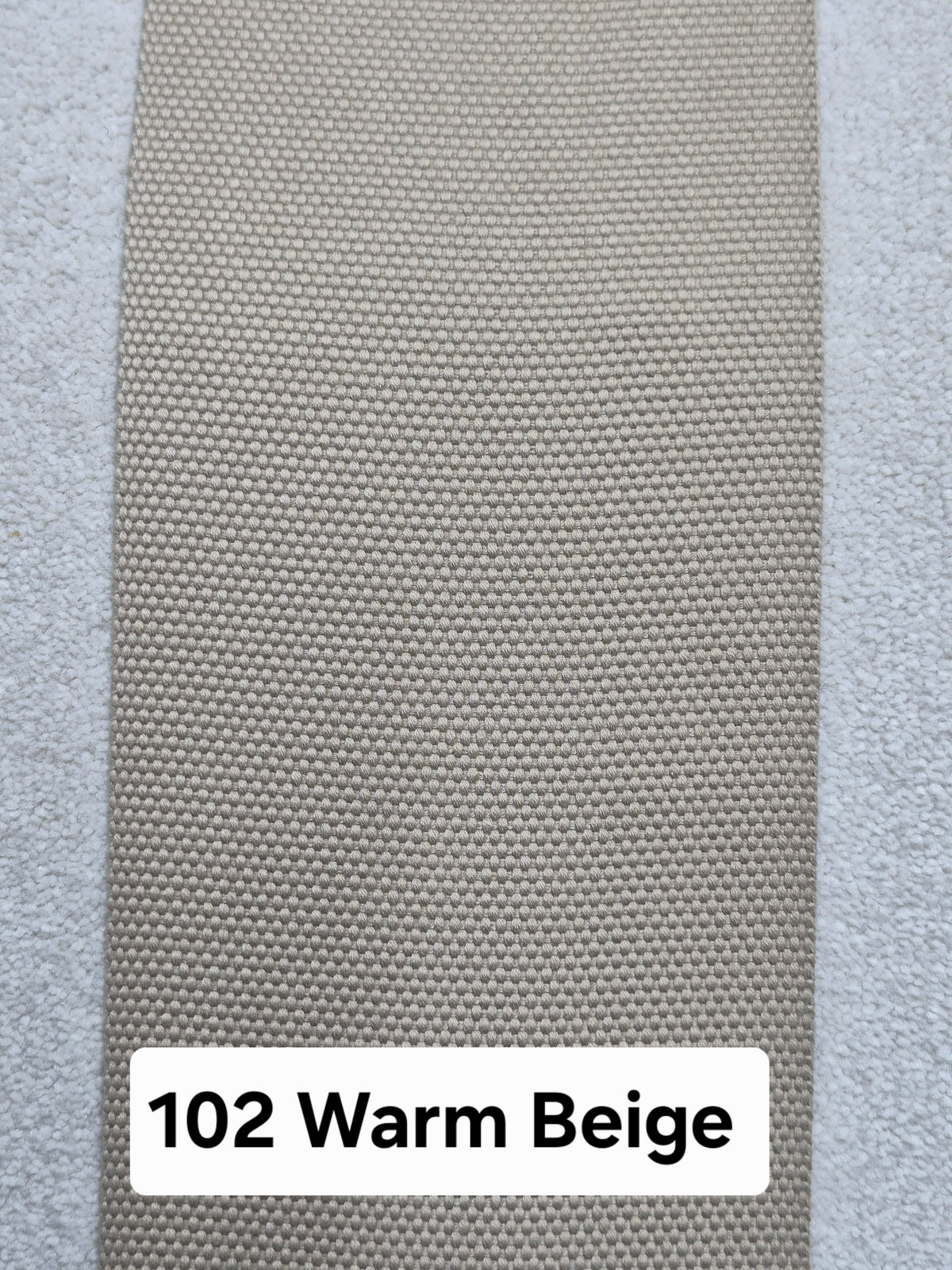 102 Warm Beige- CJ Carpet Binding Plain Stock Collection