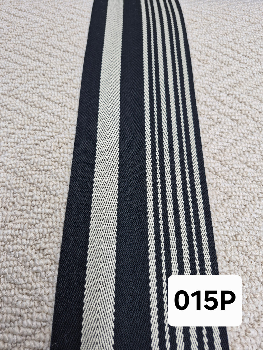 Premium Black/Beige Pattern Carpet Binding Tape 015P
