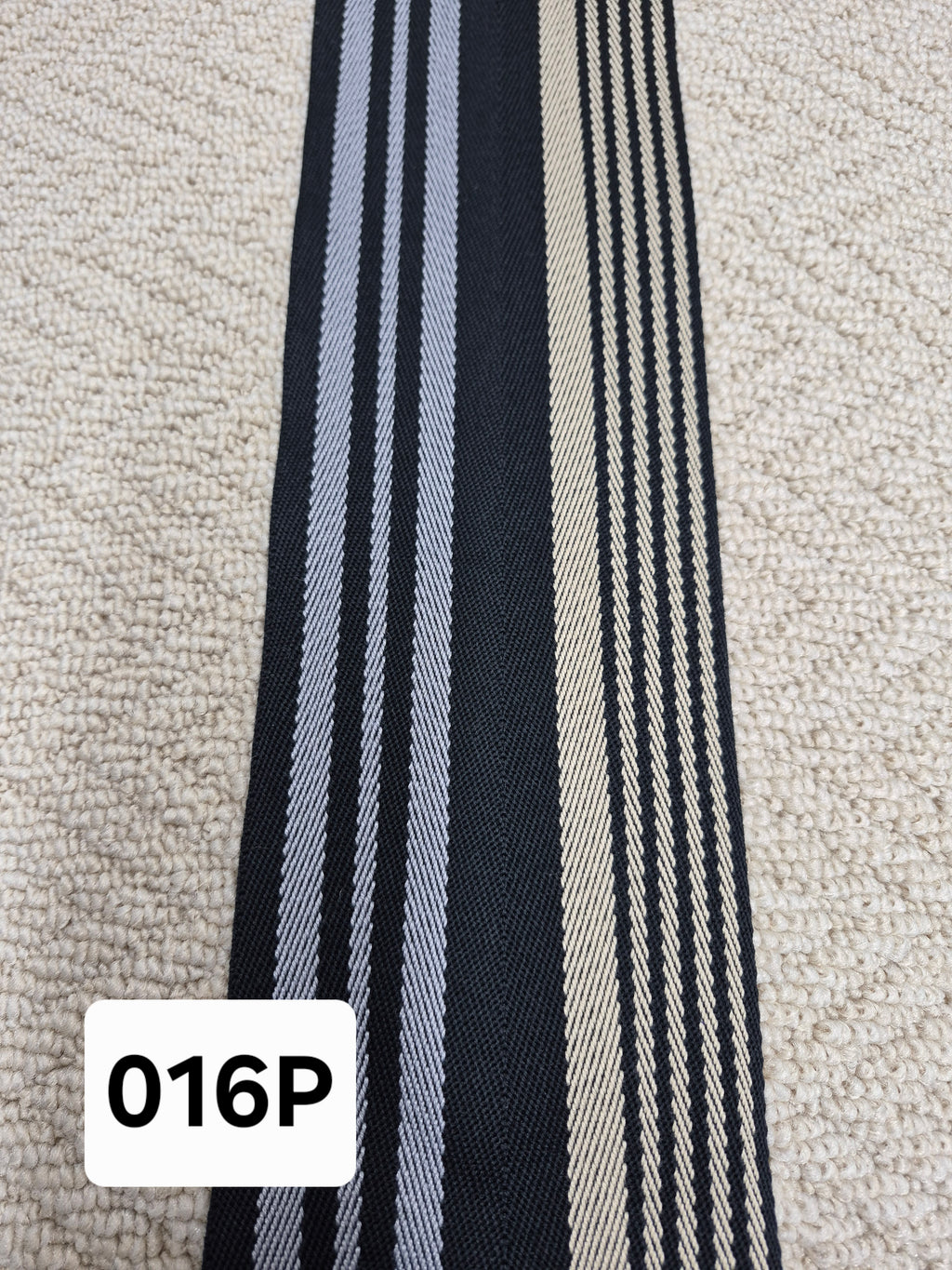 Premium Black/Grey/Beige Pattern Carpet Binding Tape 016P