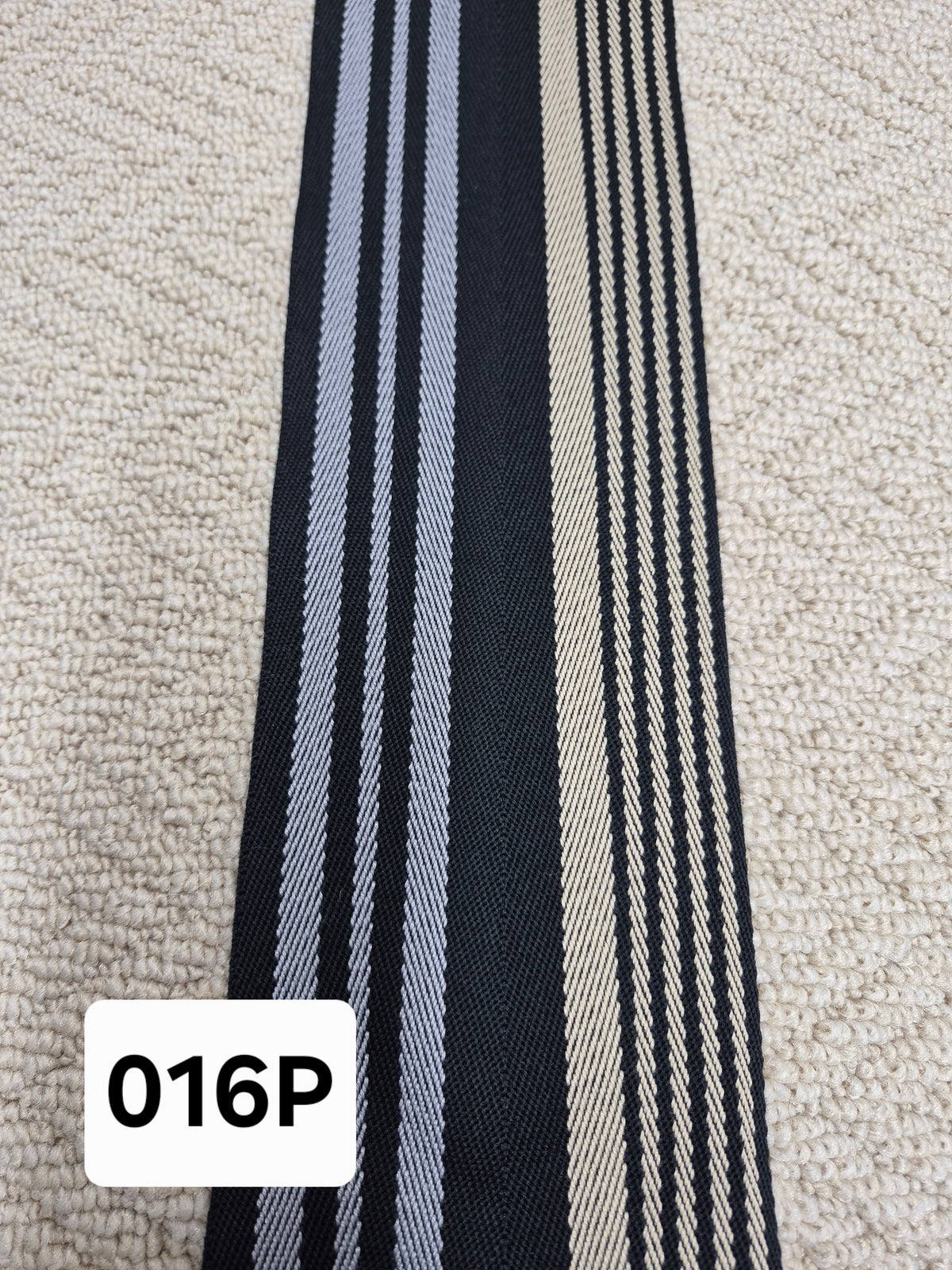 Premium Black/Grey/Beige Pattern Carpet Binding Tape 016P