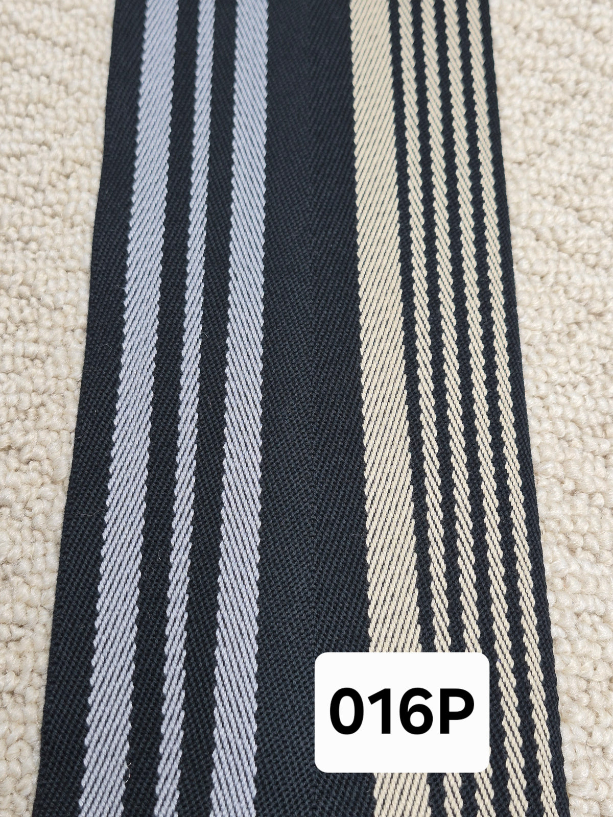 Premium Black/Grey/Beige Pattern Carpet Binding Tape 016P