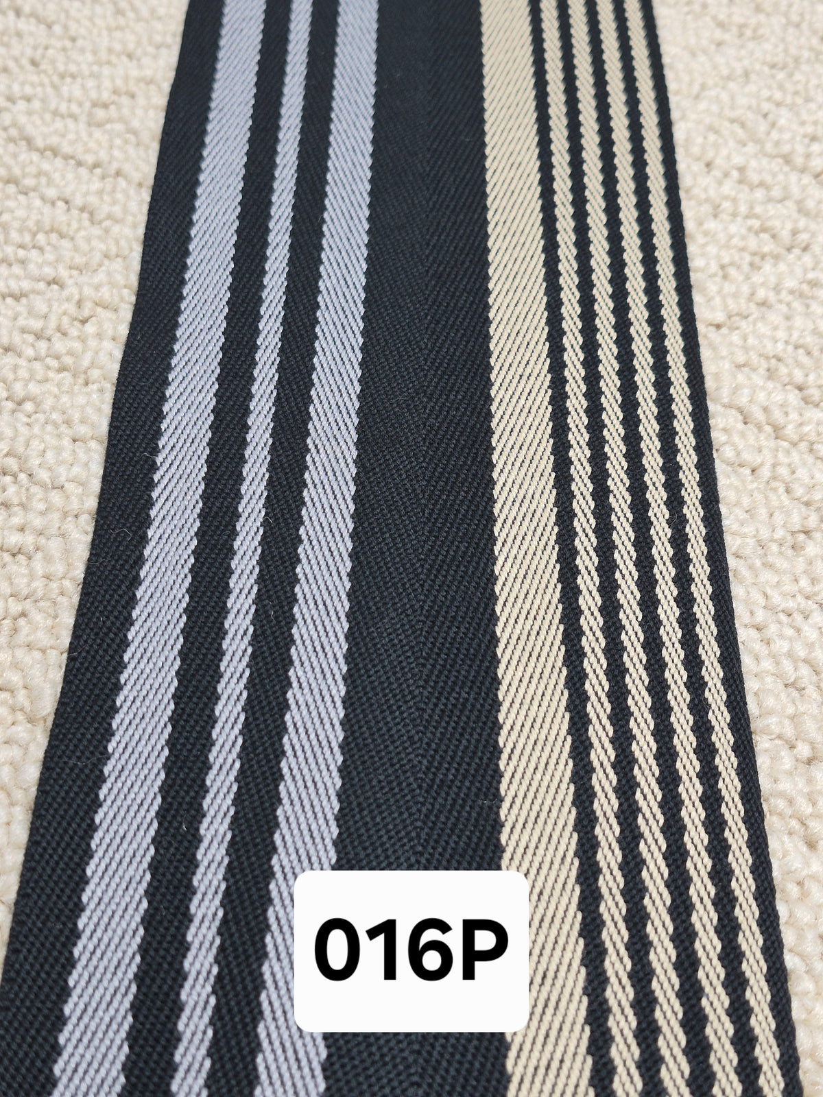 Premium Black/Grey/Beige Pattern Carpet Binding Tape 016P