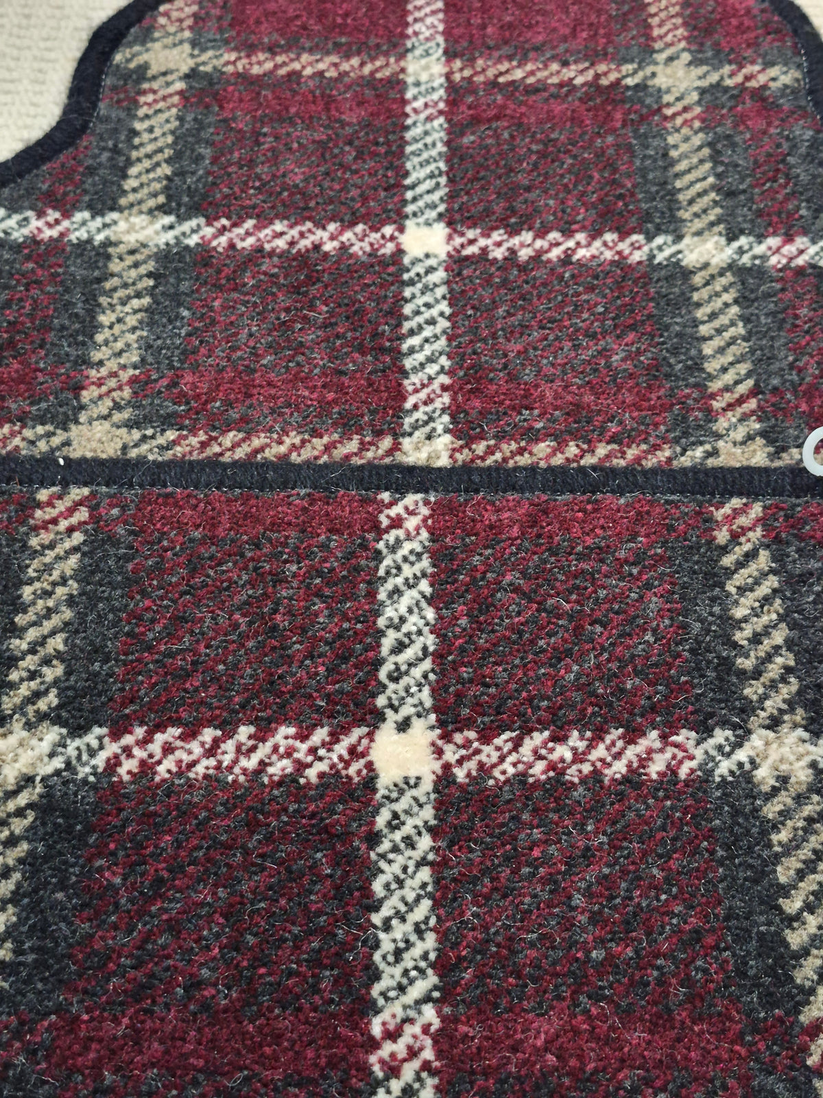 Burgundy Tartan Universal Car Mats Set