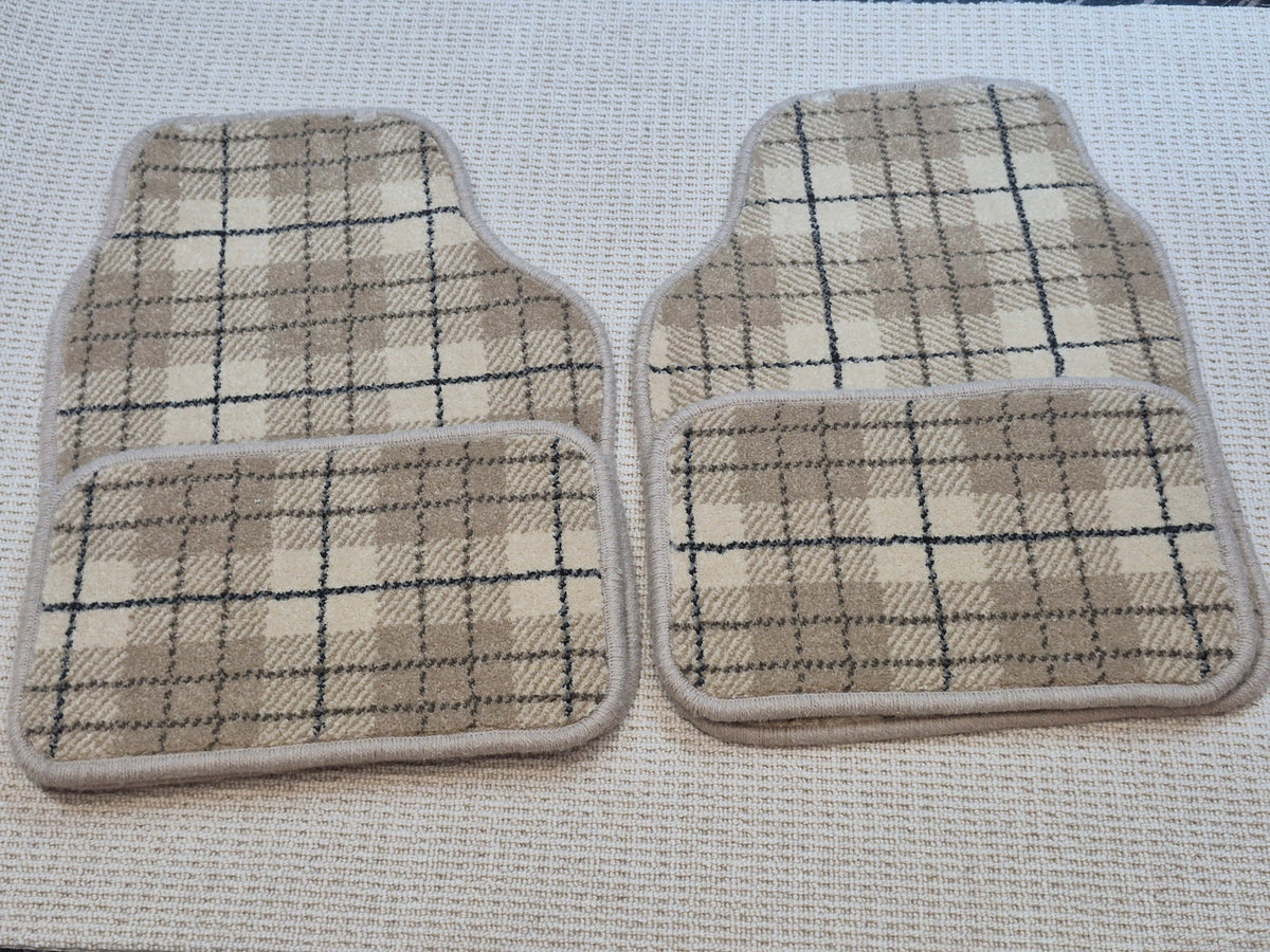 Beige Tartan Car Mars Set