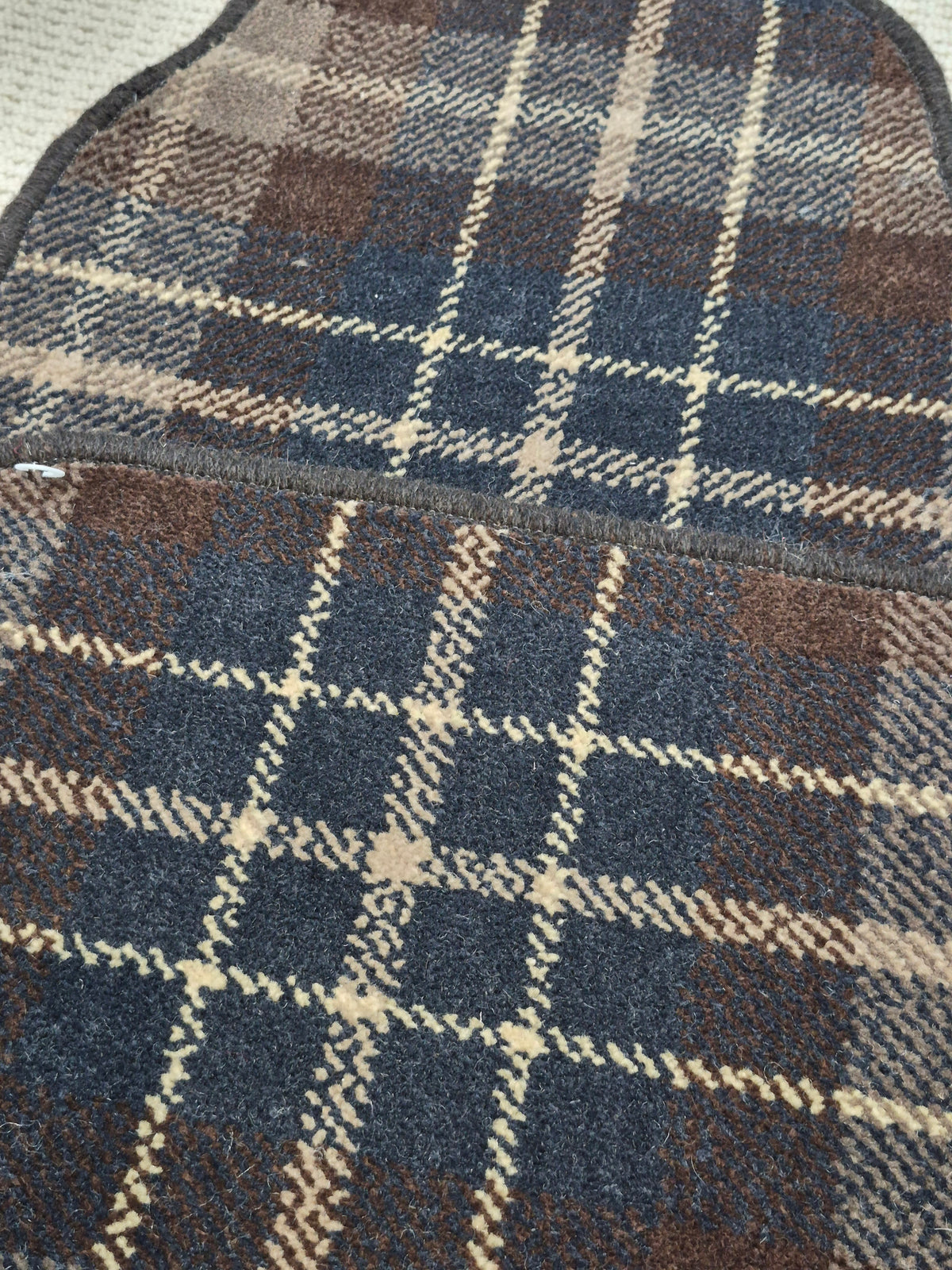 Brown Tartan Car Mats Set