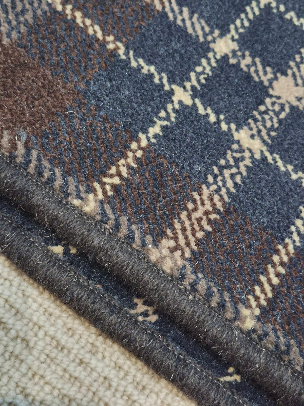 Brown Tartan Car Mats Set