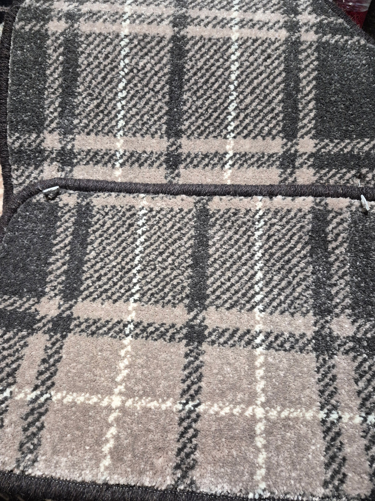 Charcoal Tartan Car Mats set