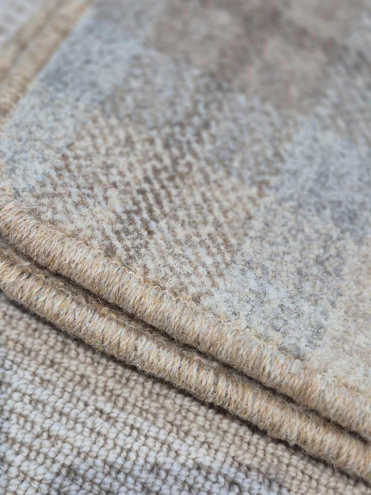 Light Beige Tartan Car Mats Set
