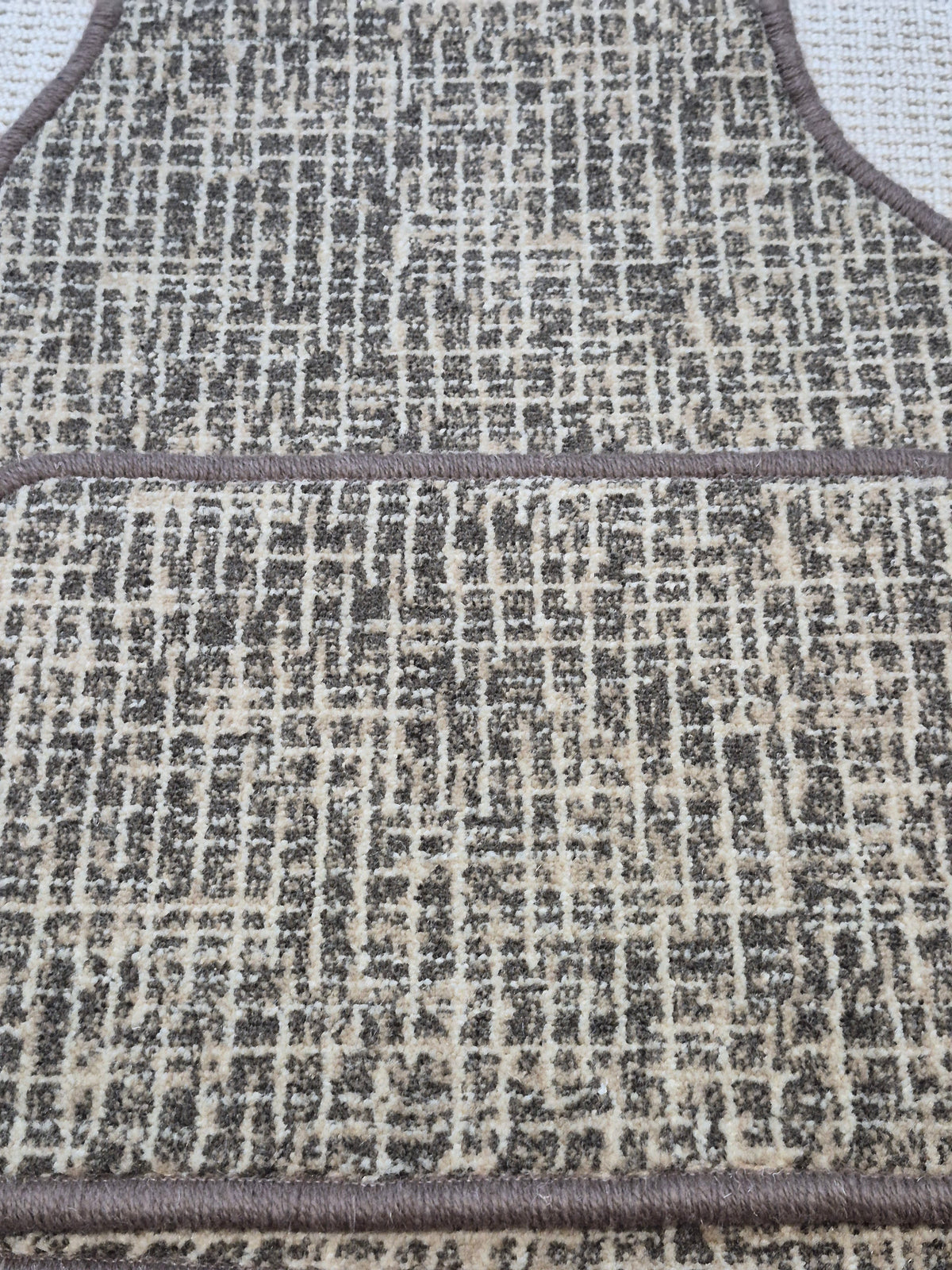 Brown & Beige Pattern Car Mats Set
