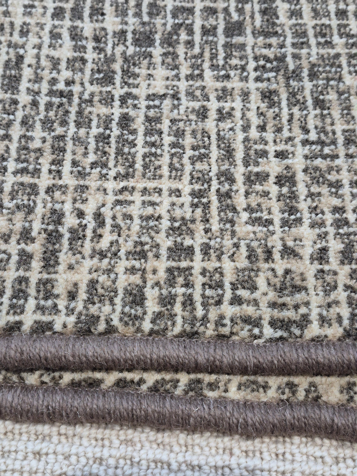 Brown & Beige Pattern Car Mats Set