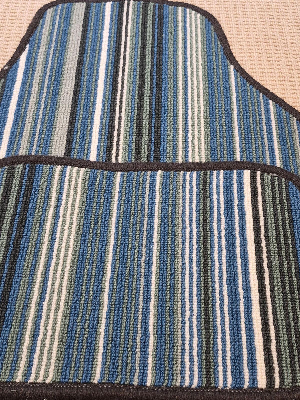 Striped Design Car Mats Set