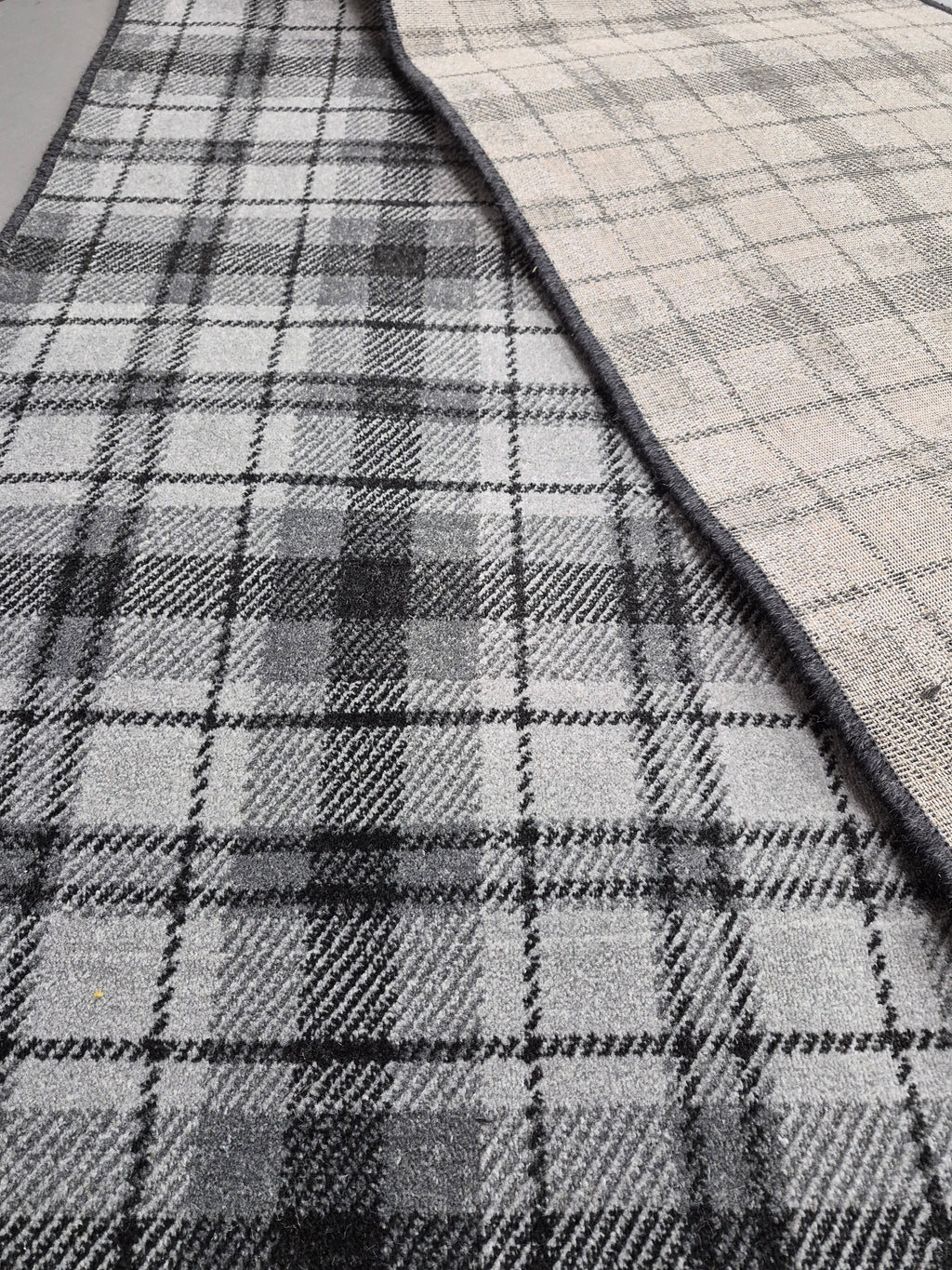 Grey Tartan Rug 4m x 0.65m