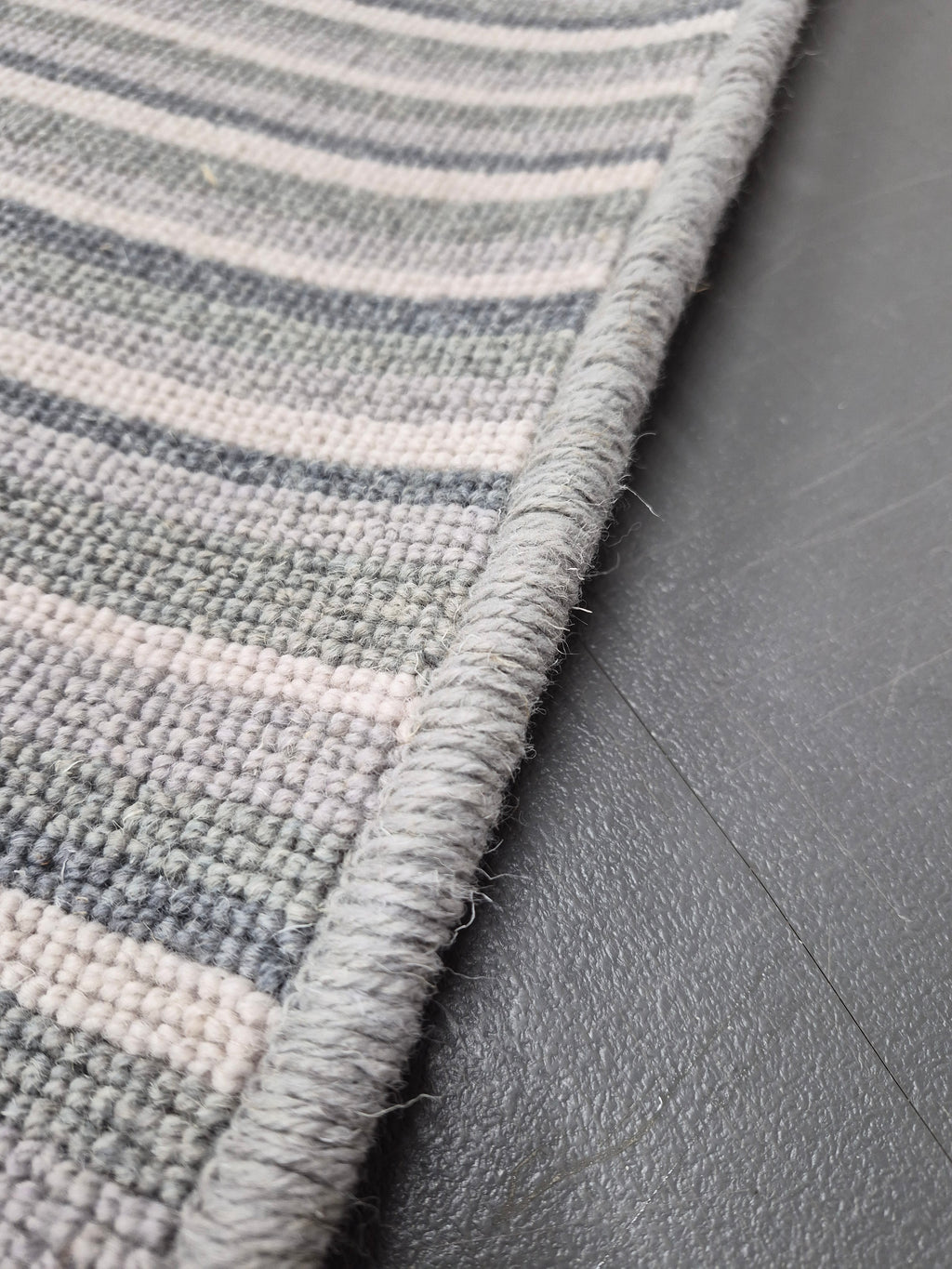 Grey Stripe Rug 1.43m x 0.78m