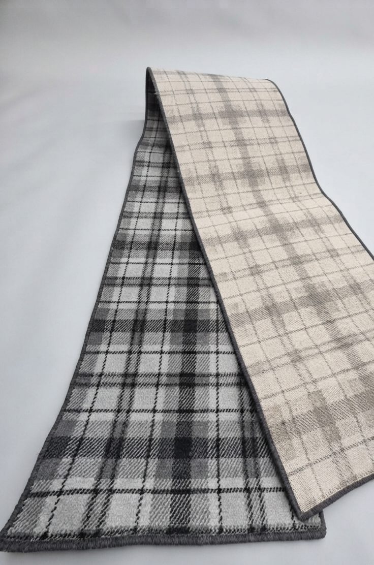 Grey Tartan Rug 4m x 0.65m