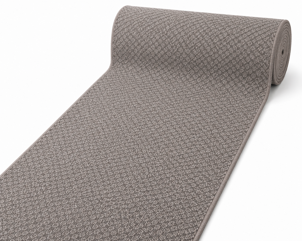 Multigrey Wool Carpet Stair Runner Set - 58cm x 17 stairs