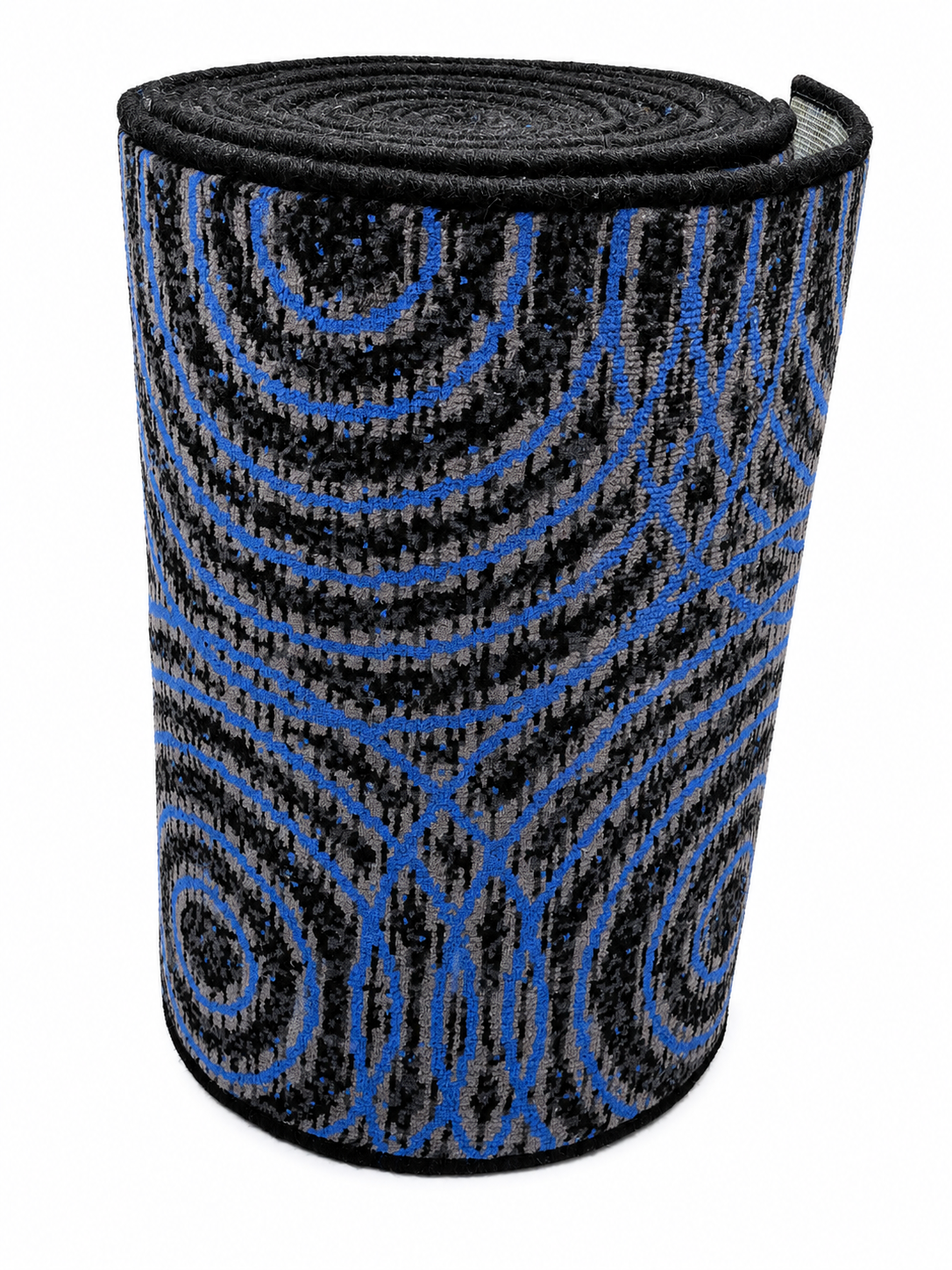 Blue Circles Velvet Wool Stair Runner Set - 58cm - 22 stairs