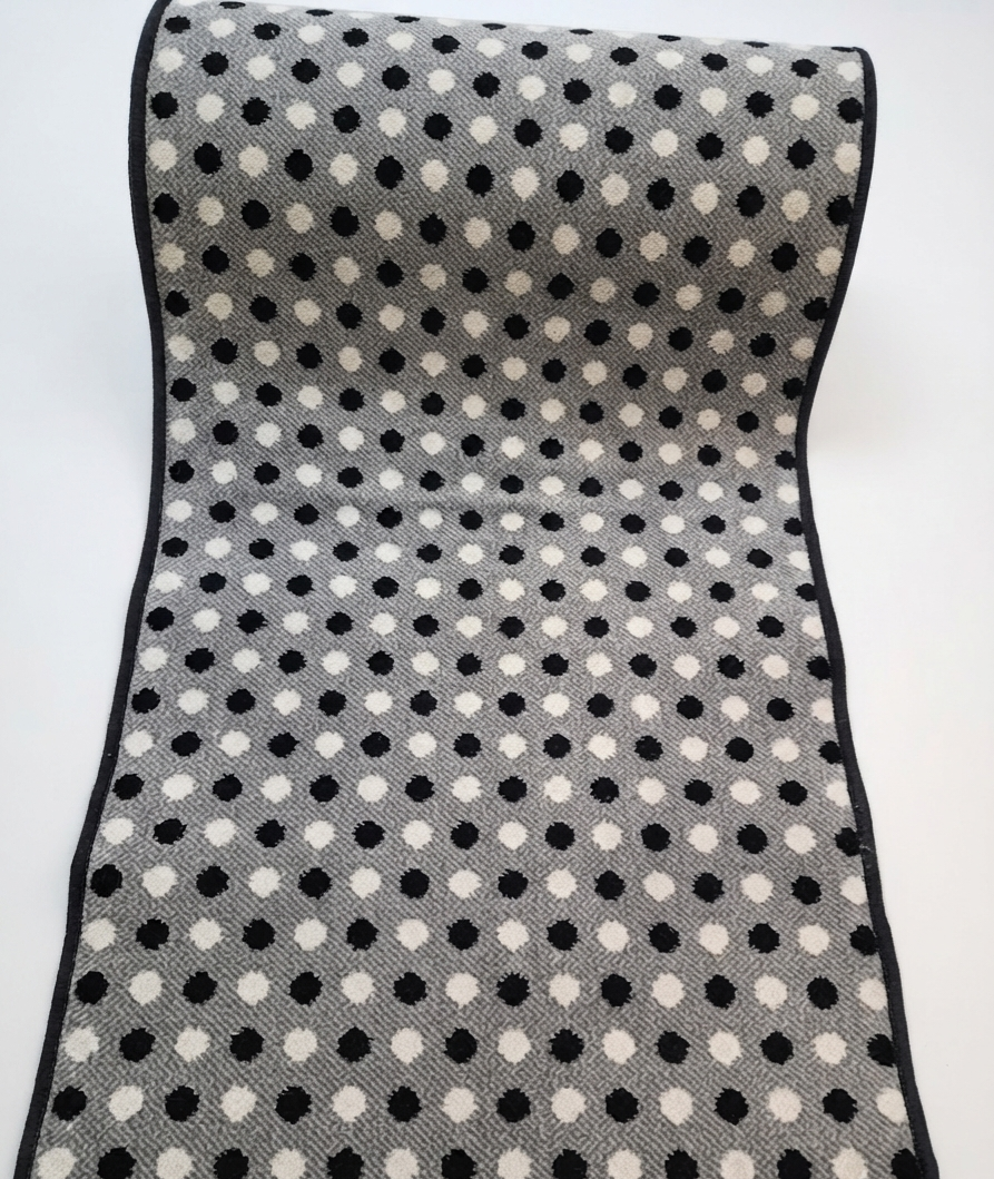 Moda Collection Wool "Lucca Charcoal" Stair Runner Set - 70cm x 13 stairs