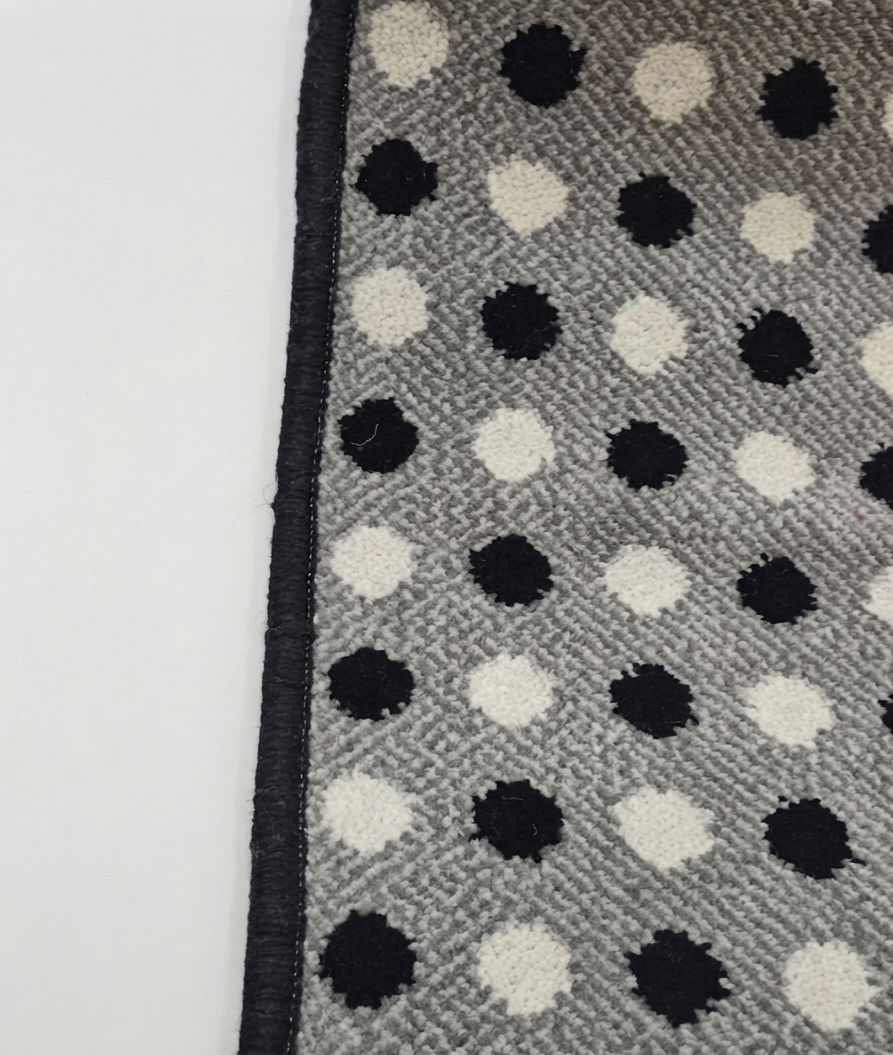 Moda Collection Wool "Lucca Charcoal" Stair Runner Set - 70cm x 13 stairs