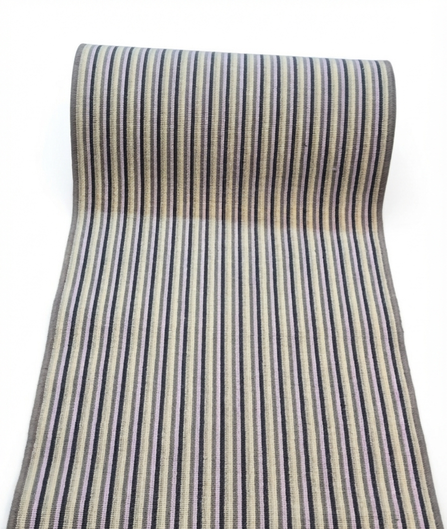 "Sophia" Deco Stripe Wool Stair Runner Set - 75cm x 14 stairs