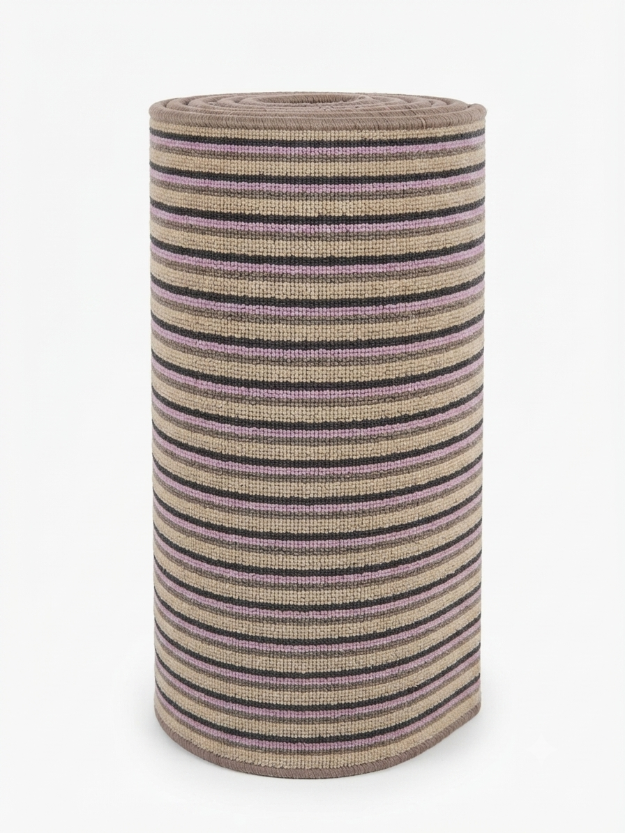 "Sophia" Deco Stripe Wool Stair Runner Set - 75cm x 14 stairs